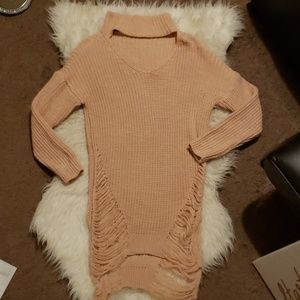 Knitted sweater dress